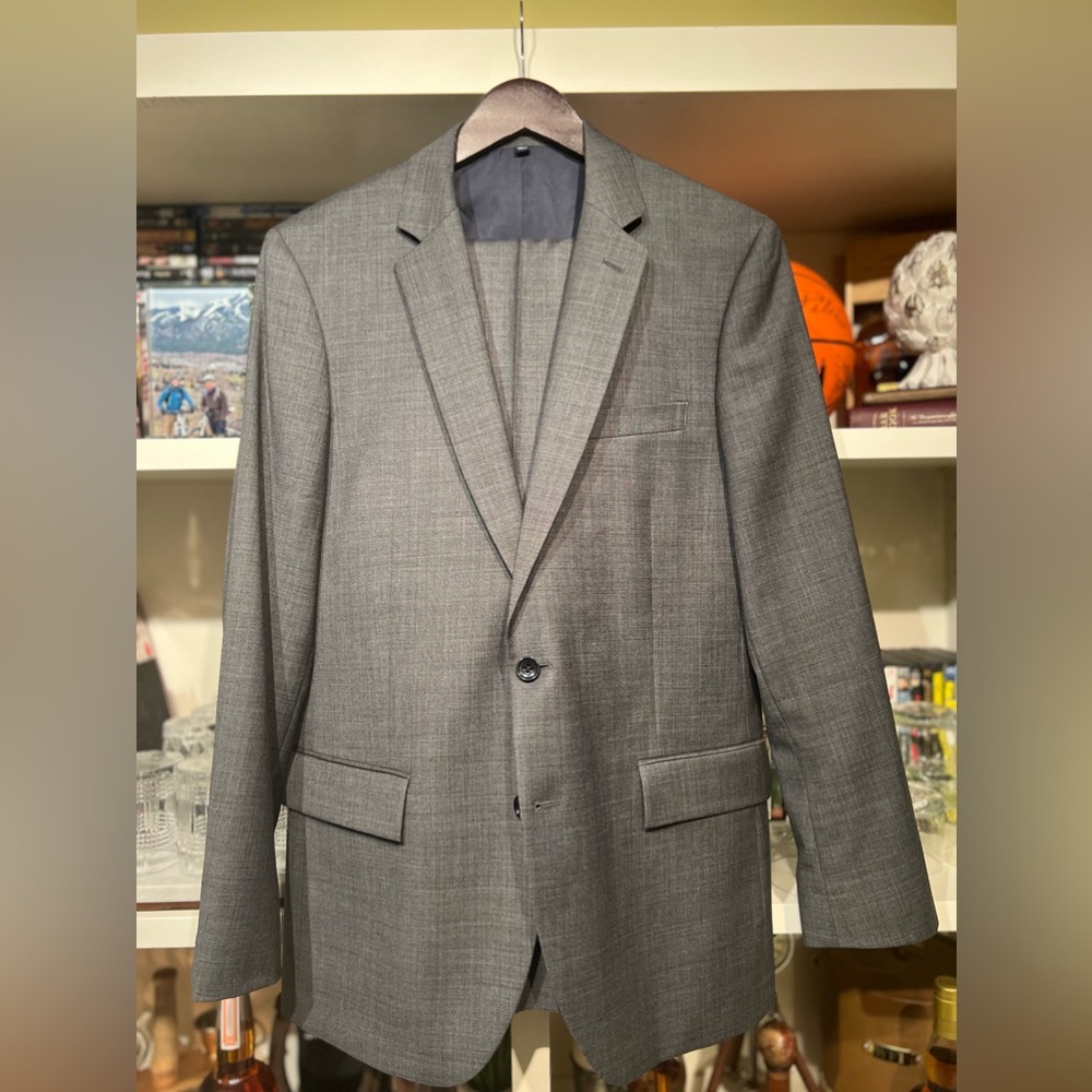 J. Crew Men’s Two-Piece Suit, 40R, Charcoal Gray, New Without Tags, Slim Fit